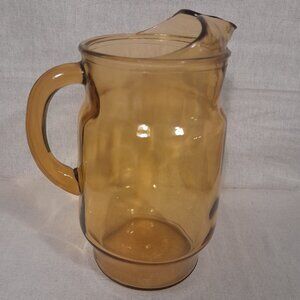 VTG Anchor Hocking Honey Amber Glass Pitcher